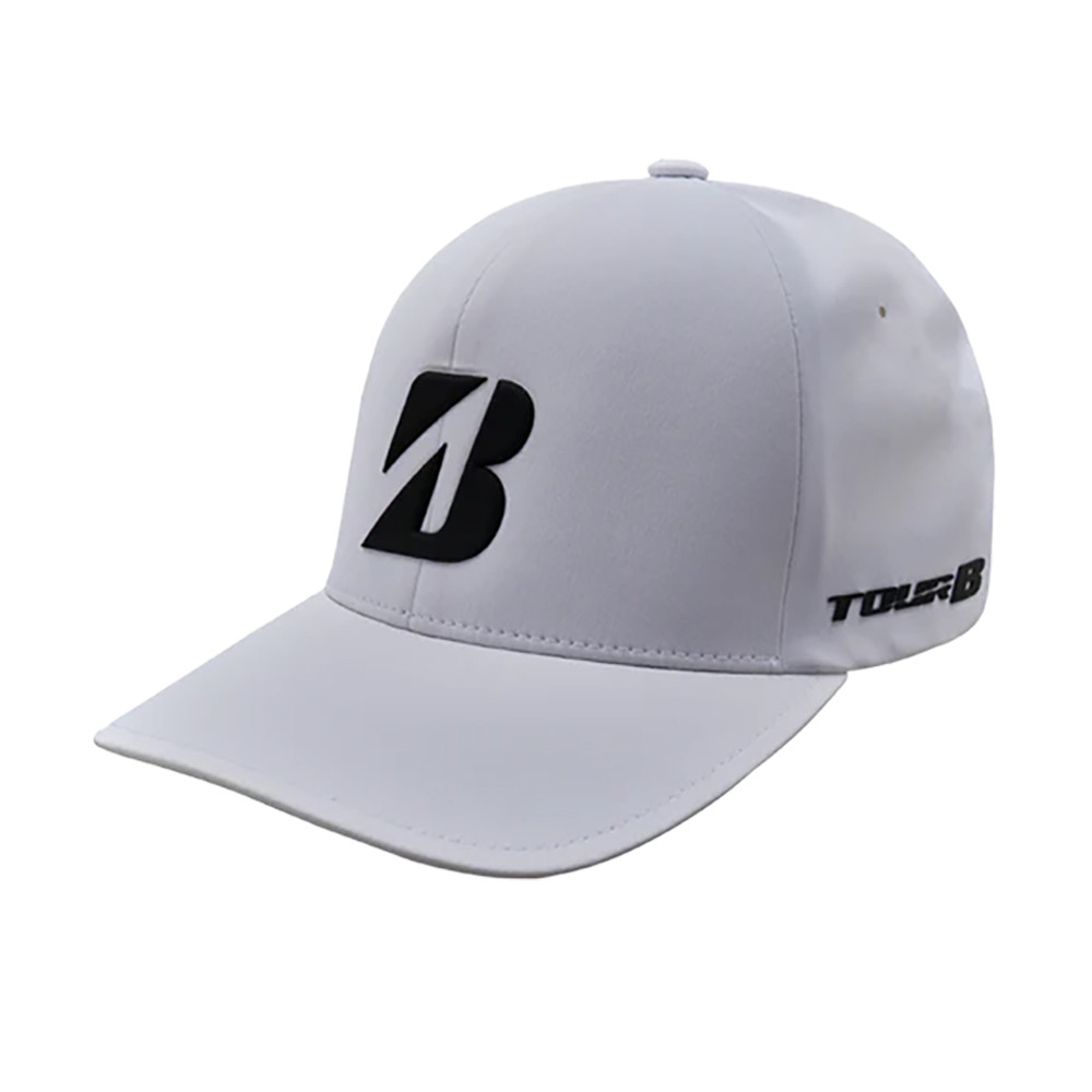 Bridgestone Tour B Delta 3D Fitted Hat Cap - White L/XL - Maple